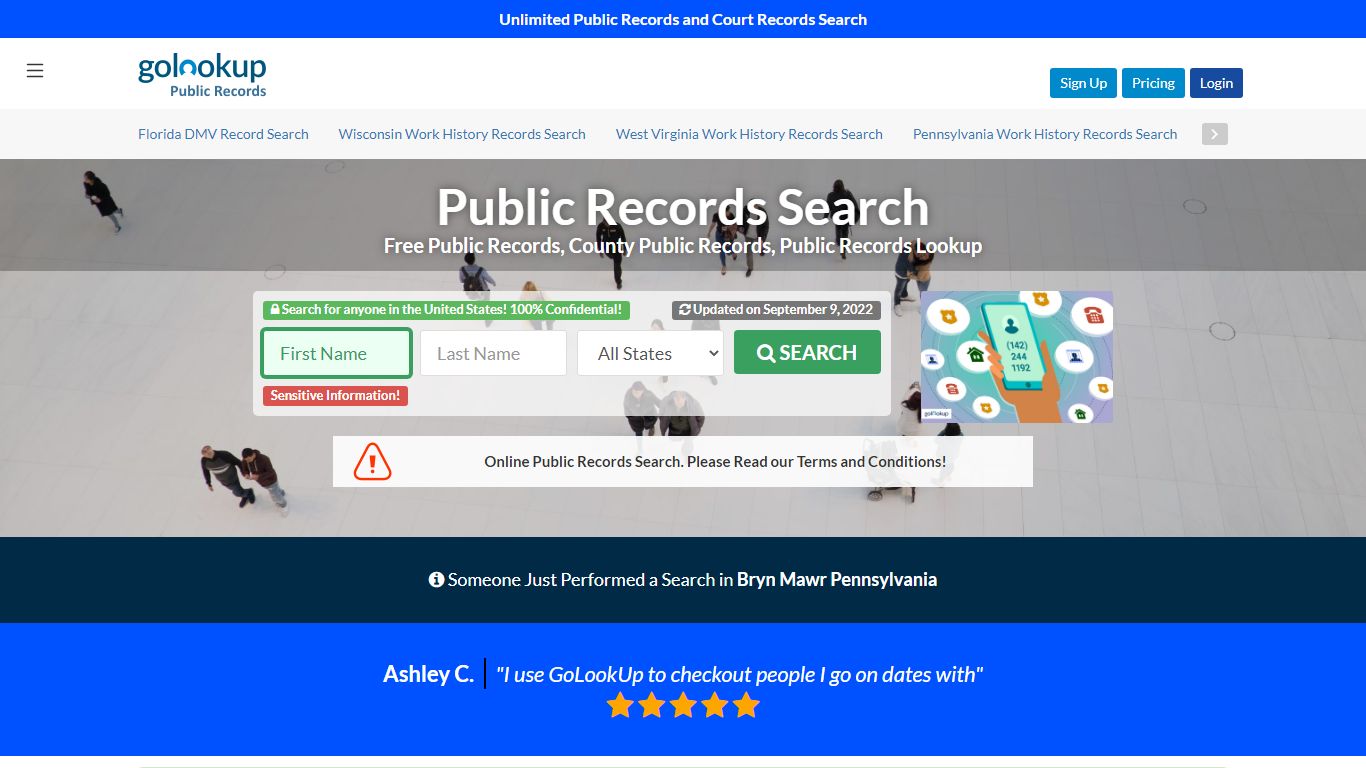 Online Public Records | Free Public Records Search | GoLookUp